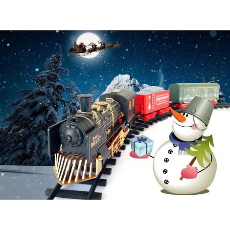 TrAdE Shop Traesio - Trenino Elettrico Con Luci E Suoni Sotto Albero Di Natale Diametro ø 78cm 90127 - (1/4)