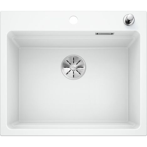 BLANCO Einbaubecken ETAGON 6 Silgranit, InFino Ablaufsystem, weiß (1/4)