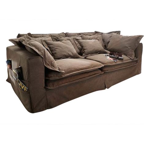 Hussensofa 3-Sitzer 236x138x76 braun KINGSTON
