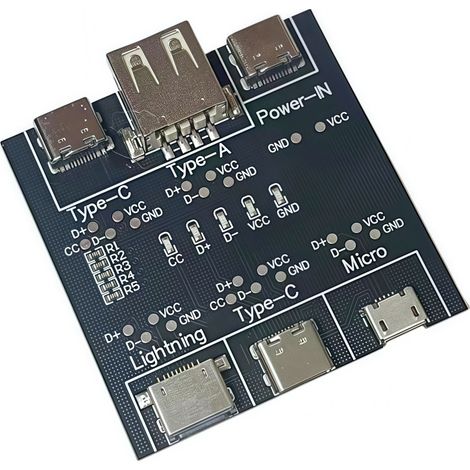 Carte de détection de câble de données compatible avec les téléphones mobiles Apple et Android, module de détection de défauts de câble de charge rapide de type C (1/3)