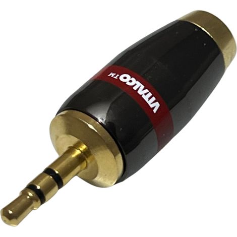 Connettore jack stereo da 3,5 mm placcato oro per cavo vitalco da 7 mm (WG1) (1/5)