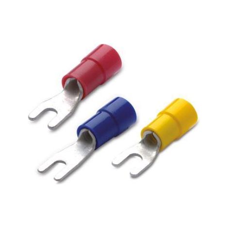 BM terminales de cable con tenedor de PVC 1.5MM diámetro 4 100PCS