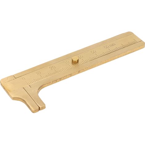 Mini pied à coulisse portable, pied à coulisse de haute qualité, à échelle simple/double à dessus plat, règle rétro de poche, règle de mesure (1/5)
