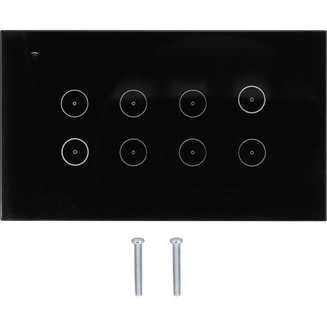 Interrupteur WiFi Intelligent 8 Voies, Commutateur Murale Tactile avec Contrôle à Distance pour Maison, 95‑250V AC (1/5)