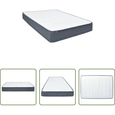 vidaXL Matelas avec ressorts ensachés -  Matelas de sommier tapissier fermeté moyenne 200x160x20 cm (1/5)