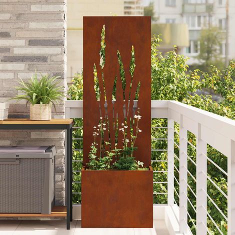Garten Sichtschutz-Leinwand Rostig 50 x 150 cm Wetterfeststahl (1/5)