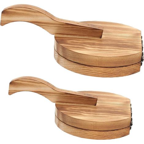 Presse à pâte en bois pour raviolis, rouleau à pâte manuel de 12 cm (1/5)