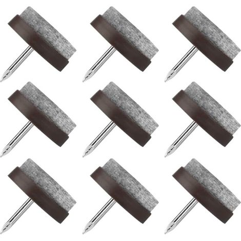 Patin Chaise a Clouer, 80 Pcs Clous Patins de Meuble, Patins Glisseurs Rond 22mm Tampon Chaise, Patins Meubles en Feutre Tampons pour Protection Pieds de Table Chaise Meubles (1/5)