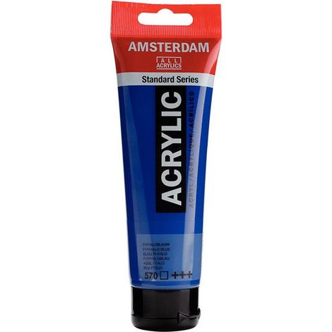 Peinture Acrylique - TALENS - Amsterdam - 120ml - Bleu Phtalo - Mixte (1/2)