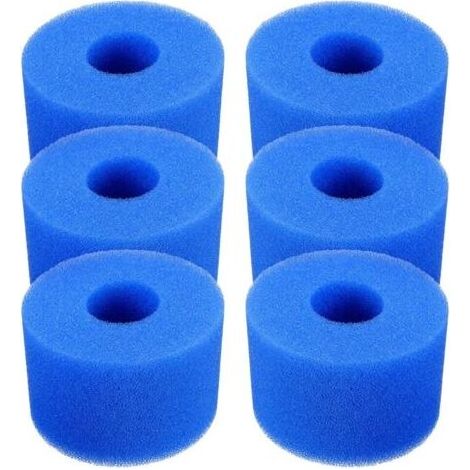 Cartouche De Filtre - Éponge Réutilisable Lavable Pour Jacuzzi - Compatible Intex Bubble Jetted Pure-Spas - Type S1 - 10 8 X 7 3 Cm - Lot De 6 (1/5)