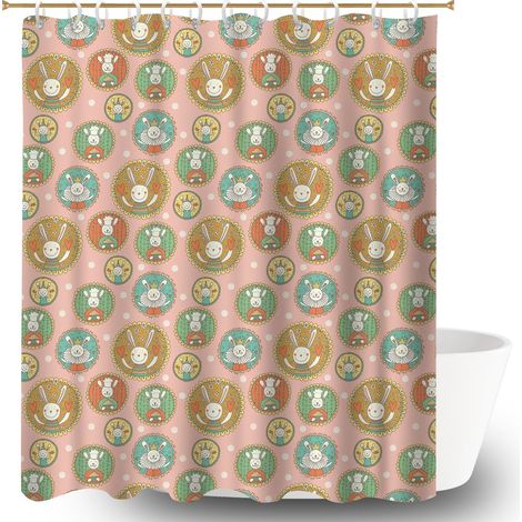 Rideau de douche en polyester 180x180 design séparation douche pour loft industriel (1/5)