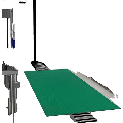 Baldosas de caucho antideslizantes, impermeables y resistentes a las manchas, dimensiones 24" x 24" x 0,4", aptas para el hogar y la oficina. (1/5)