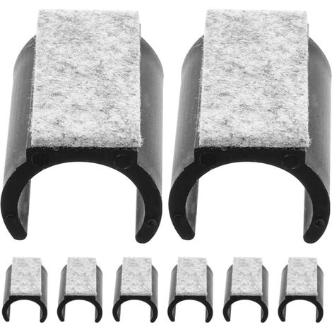 Patins de protection noirs en feutre pour pieds chaise, lot 8, (1/5)