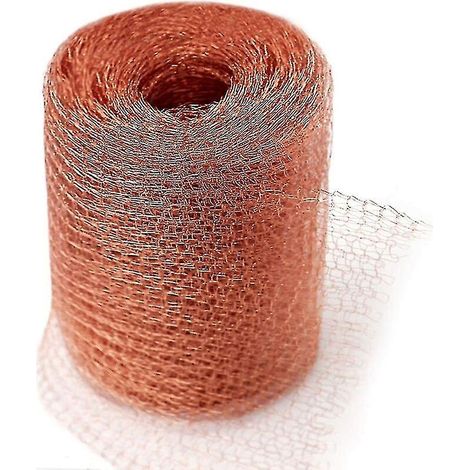 Hochwertiges Nagetiernetz aus 100 % Kupfer, wirksam gegen Nacktschnecken, Mäuse, Ratten, Vögel und Nematoden. Ferramol, gestricktes Kupfernetz für den Innen- und Gartenbereich (6 Meter).