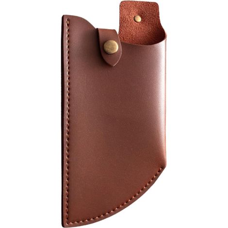 Brown artificial leather sheath for kitchen knives, easy to store and carry, suitable for housewarming events (1/5)