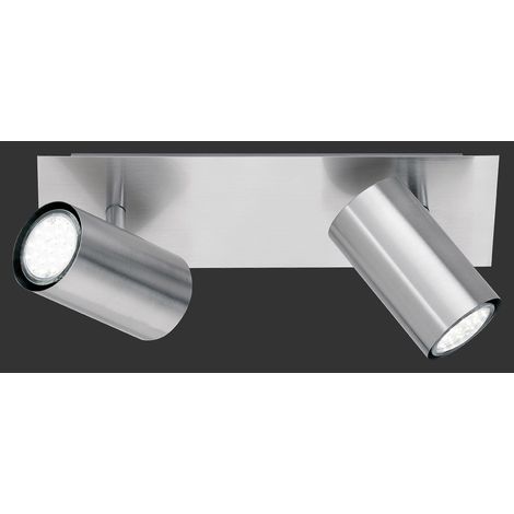 Plafón 2 Spot Orientable Focos Marley Níquel Trio Iluminación