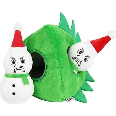 Adorable mini peluche interactive couineuse en forme de paresseux et de chien - Bonhomme de neige de Noël (1/5)