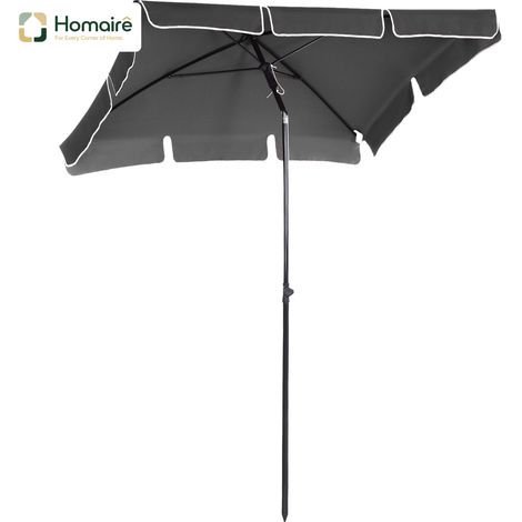 HOMAIRE Sonnenschirm knickbar Grau pour jardin, terrasse et balcon