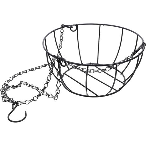Panier à fleurs suspendu en fer, gain de place, design, convient la décoration jardin et d'intérieur (1/5)