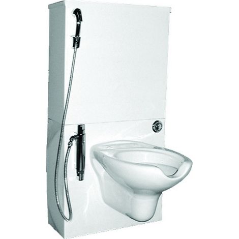 Parete attrezzata di cm h 120 con vaso sospeso, miscelatore e doccetta (1/3)