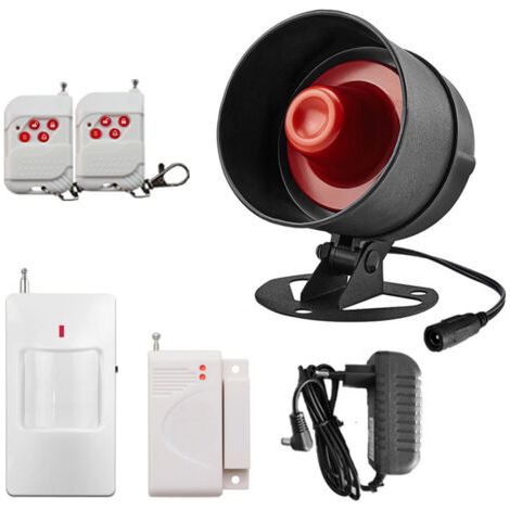 Alarme maison sans fil 115dB – Alarme SOS télécommandée – Détecteur de mouvement – Protection pour garage et camping car