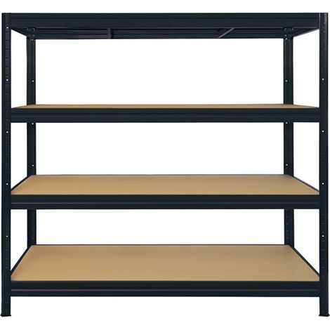 Weitspannregal Schwarz Höhe: 177 cm Breite: 200 cm Tiefe: 60 cm