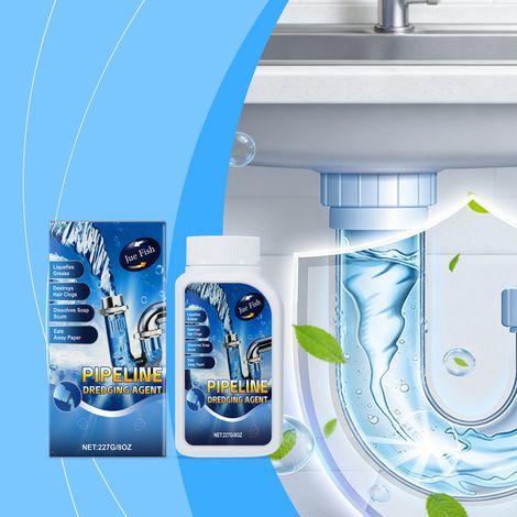 Abflussreiniger für Küche und Bad, löst Fett und Haare, befreit Abflüsse – 227 g -- DTEKGAZ (1/5)