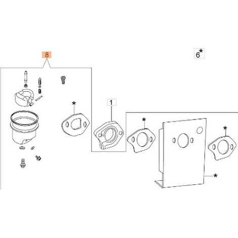 Kit riparazione rasaerba modelli G44PK G44TK G48TK L66150211 OLEOMAC