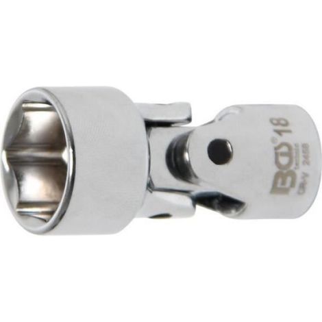 Douille Articulée - 10 mm (3/8") - Ouverture 18 mm - Six Pans - Acier Chrome-Vanadium - 1 Pièce