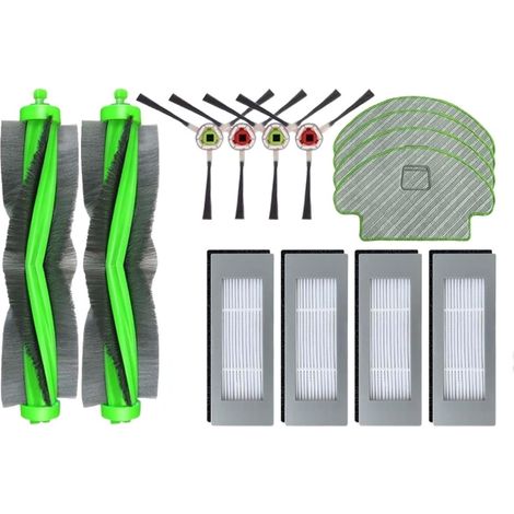 Juego de accesorios de limpieza de repuesto para aspiradora Irobot Roomba Combo 113 R113840, repuestos para robot aspirador, 2 cepillos giratorios, 4 filtros, 4 cepillos laterales y 4 paños. (1/4)