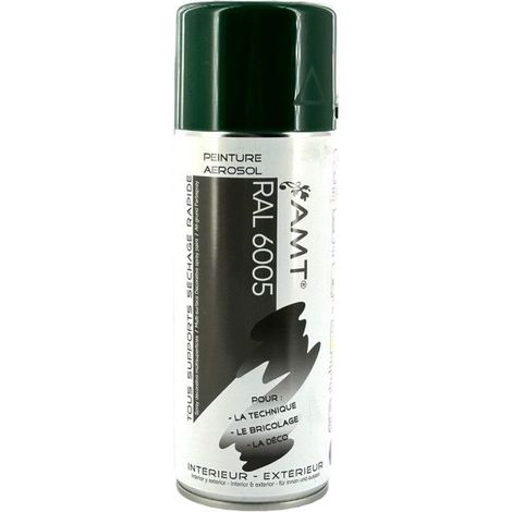 Bombe de peinture - Vert foncé - RAL6005 - Brillant - AMT - 330ml - Peinture acrylique