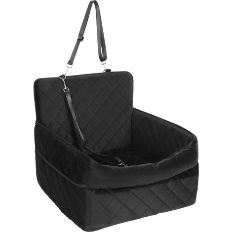 SWANEW Seggiolino auto per cani Letto pieghevole per cani Auto - Sedia pieghevole per cani - 52x52x49cm - nero