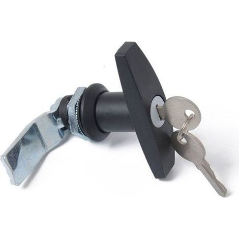 Serrure poigne en T Fixation arrire T Poigne Serrure Bote outils Serrure de porte de garage avec cls pour Odipie (1/4)