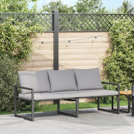Maison Exclusive - gartenmöbel mit Kissen Hellgrau 180 x 72,5 x 7 (1/5)