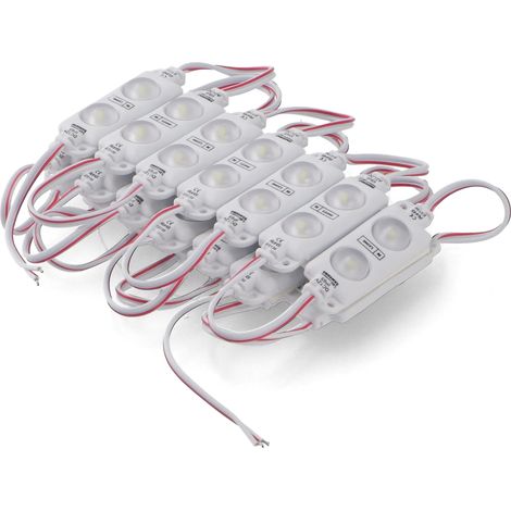 IluminaShop - Cadena de 20 Modulos de 2 LED SMD Samsung 12V DC 1W  Blanco Frio 6000K (1/4)
