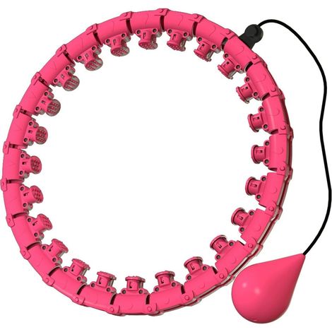 Grand cerceau de hula-hoop lesté et intelligent pour femmes adultes, 32 nœuds détachables, cerceau de fitness avec balle lestée et massage par rotation, pour l'amincissement et l'entraînement à domici (1/5)