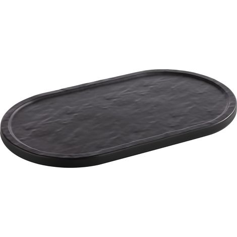 Plateau de service en mélamine Noir 28 x 15,5 x 1 cm Passe au lave-vaisselle (1/5)