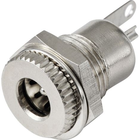 TRU COMPONENTS Niedervolt-Steckverbinder Buchse, Einbau vertikal 5.9 mm 2.1 mm 1 St. (1/4)
