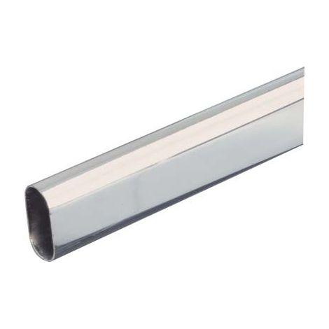TUBO ARMADIO OVALE CROMATO  ACCIAIO SALDATO MM 30X15 MT 2,1