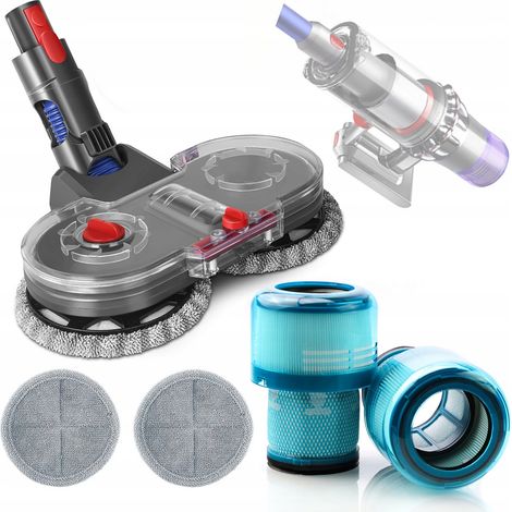Rosfix Spazzola per aspirapolvere Dyson V7 V8 V10 V11 V15 + 2 panni per pulizia + Set filtri di ricambio per aspirapolvere Dyson