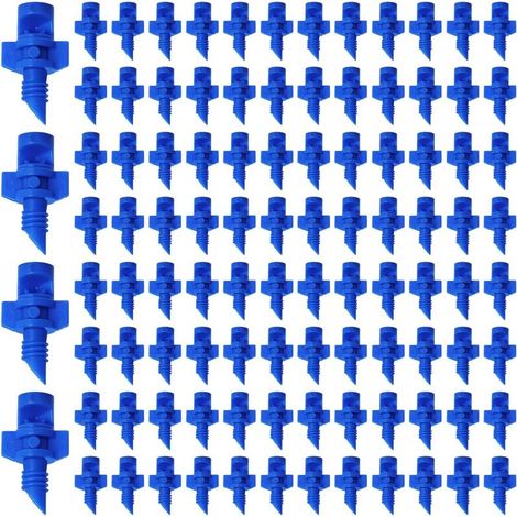 100 Pièces Micro Buse D'arrosage de Jardin, 90 Degrés Micro Jardin Pelouse Eau Brumisateur Buse, Mini Jardin D'irrigation Buse de Pulvérisation Arroseur Système D'irrigation,1.22.1cm(bleu (1/5)