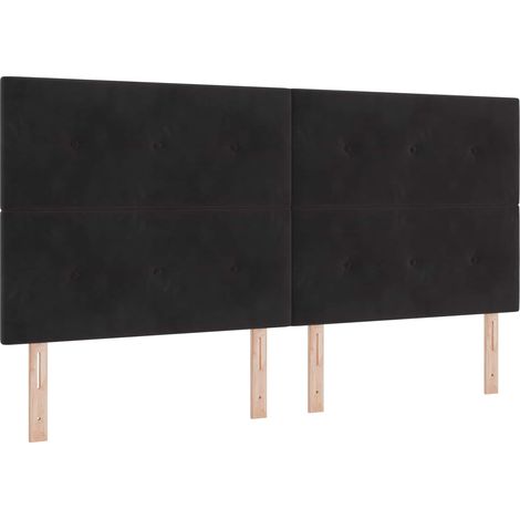 Maison Exclusive - Tête de lit LED avec bandes LED Noir 200 cm Velours