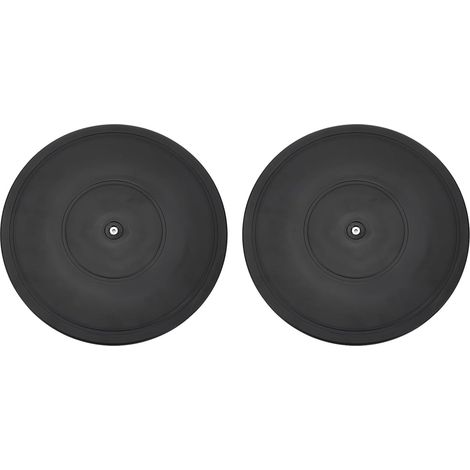 3pcs Plateaux Tournants Rond 30cm avec Roulements à Billes, Noir (1/5)