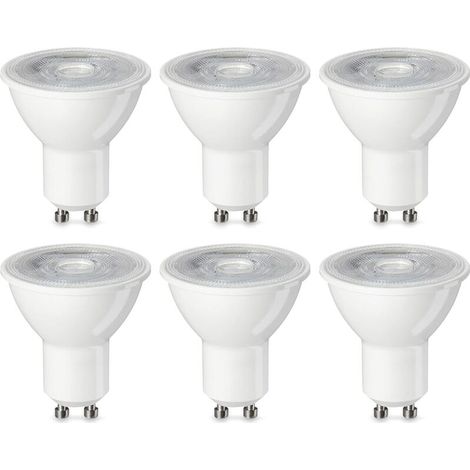 Ampoule LED GU10 spot, blanc chaud, non dimmable - Lot de 6 (1/3)