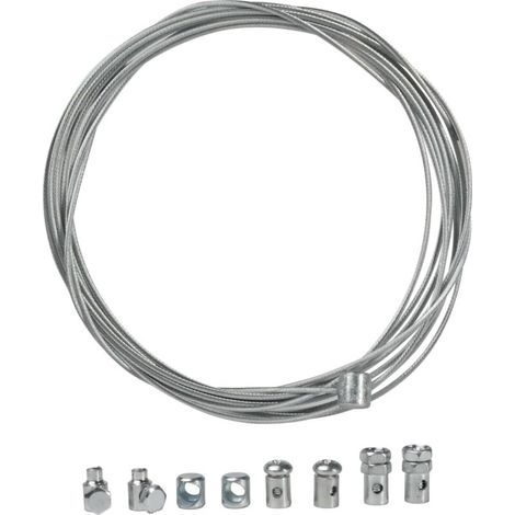 Kit câble accélérateur universel 2x 2,5m Ø1,2mm avec nipple - Pour carburateur et poignée gaz sur scooters 50cc, mobylettes AM6, Derbi Aerox, Aprilia SR, Piaggio, Peugeot GY6 (1/5)