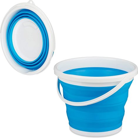 Cubo de plastico plegable 10 Litros Azul (1/5)