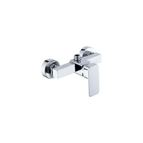 Robinet de douche mural chromé moderne avec mitigeur de douche pour eau froide et chaude (1/4)