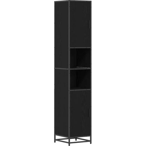 Maison Exclusive - Badezimmermöbel-Set Schwarz Eichen-Optik 35 x