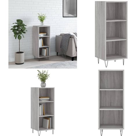 Sideboard Grau Sonoma 34,5x32,5x90 cm Holzwerkstoff - Schreibtisch - Wohnzimmermöbel - Sideboard - Grau - Holzmöbel - Home & Living (1/5)