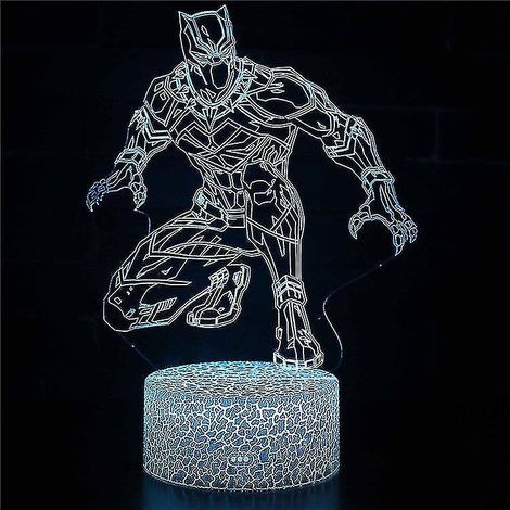 Lampe à illusion 3D, 7 couleurs à changement optique, lumière tactile, USB et télécommande, style Art Déco, pour une ambiance romantique (1/4)
